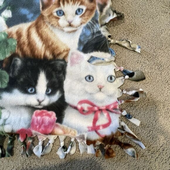 Project Linus Cat Blanket Toddler Comfort 40x45 Fleece Twin Plush Kitten - Picture 2 of 4